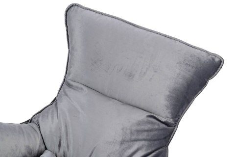 King Home Fotel OTILIA STAND VELVET ciemny szary welur