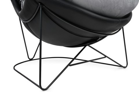King Home Fotel OTILIA STAND VELVET ciemny szary welur