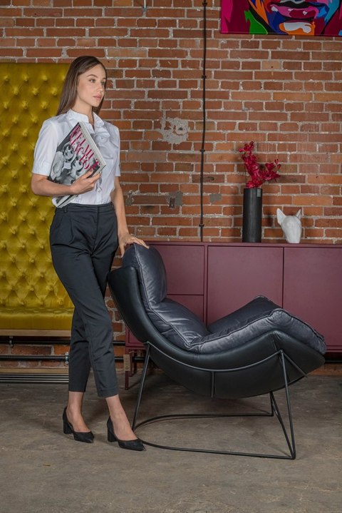 King Home Fotel OTILIA STAND VELVET ciemny szary welur