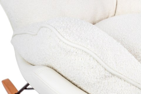 King Home Fotel bujany OTILIA TEDDY biały