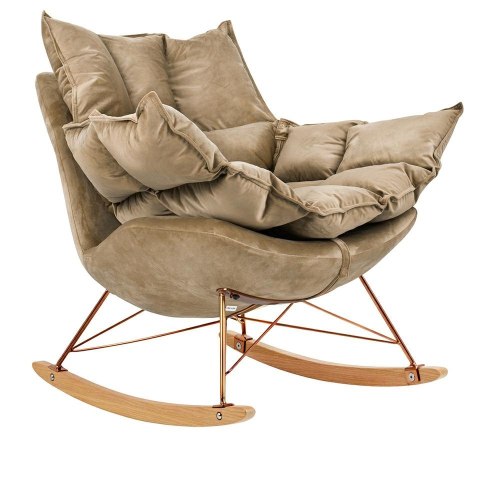 King Home Fotel bujany SWING VELVET khaki