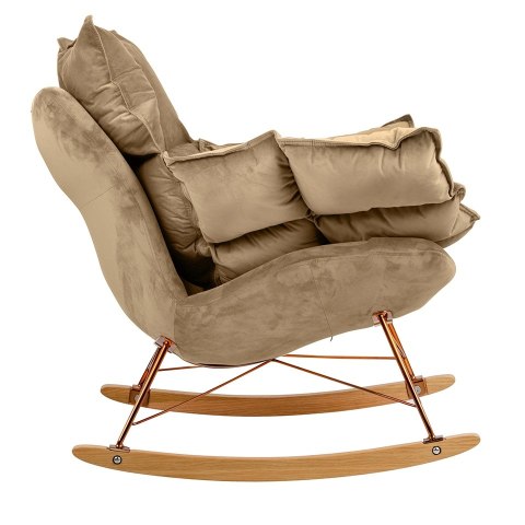 King Home Fotel bujany SWING VELVET khaki