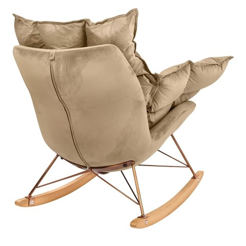 King Home Fotel bujany SWING VELVET khaki