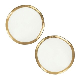 Kare Design KARE komplet 2 talerzy BELL 38 cm biało-złoty