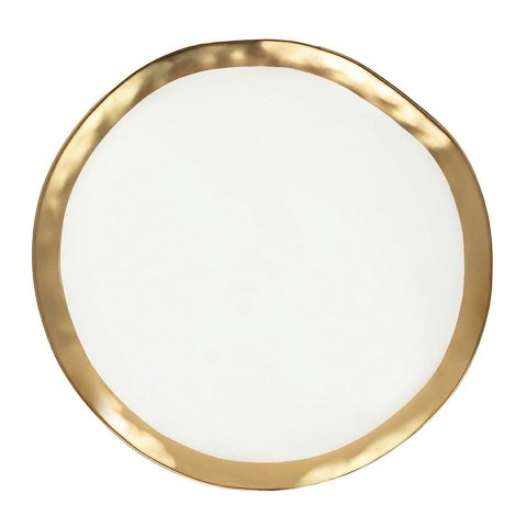 Kare Design KARE komplet 2 talerzy BELL 38 cm biało-złoty