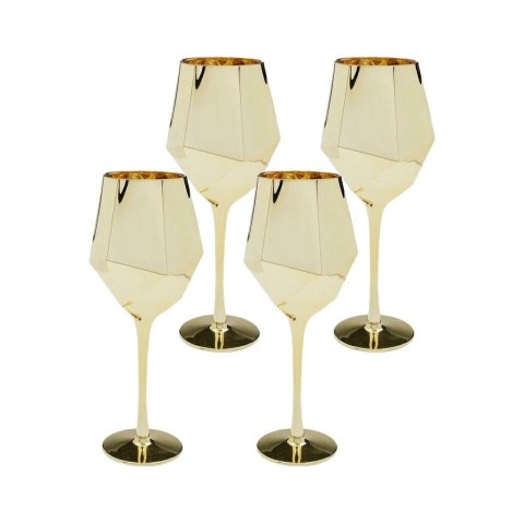 Kare Design KARE komplet 4 kieliszków do wina DIAMOND 660 ml złoty