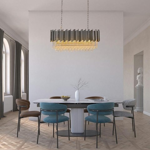 Moosee MOOSEE lampa wisząca IMPERIAL LONG SILVER 90