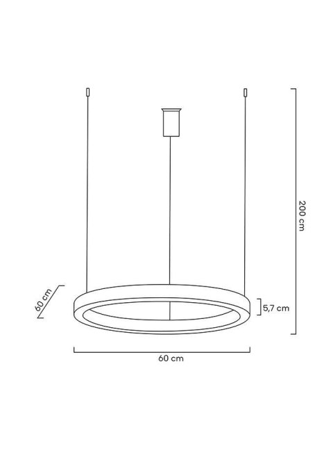 Moosee MOOSEE lampa wisząca RING 60 złota