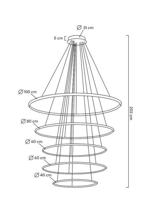 Moosee MOOSEE lampa wisząca RING SLIM L złota