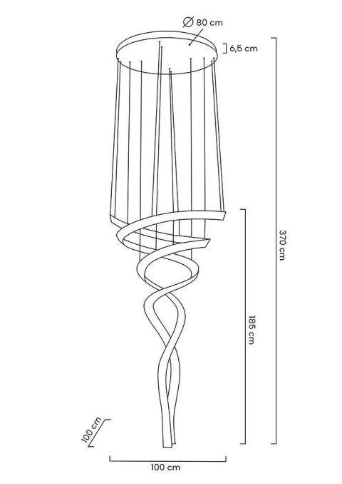 Moosee MOOSEE lampa wisząca WAVE CORDON 2B chrom