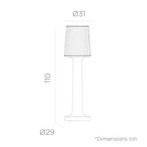 New Garden NEW GARDEN lampa ogrodowa CARMEN 110 BATTERY biała