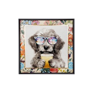 King Home Obraz COFFEE DOG 100x100 cm