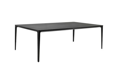 King Home Stół SLIM 200x100 czarny - ceramiczny marmur, aluminium