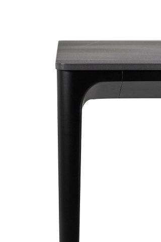 King Home Stół SLIM 200x100 czarny - ceramiczny marmur, aluminium