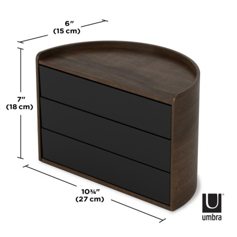 Umbra UMBRA pojmenik na biżuterię MOONA czarny orzech