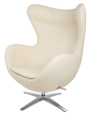 King Home Fotel EGG SZEROKI PU beżowy