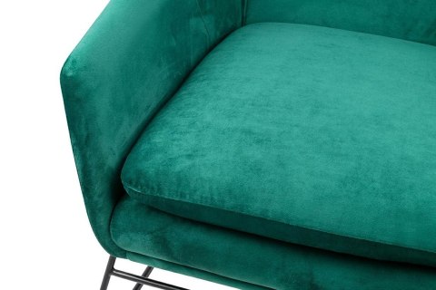 King Home Fotel EMMA VELVET ciemny zielony - welur, metal