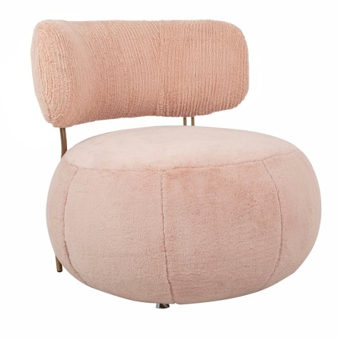 King Home Fotel LOW TEDDY PINK różowy - stal