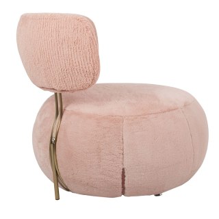 King Home Fotel LOW TEDDY PINK różowy - stal