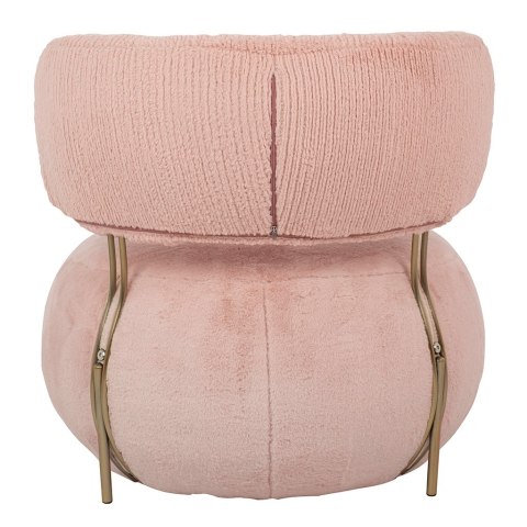 King Home Fotel LOW TEDDY PINK różowy - stal