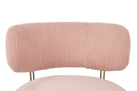King Home Fotel LOW TEDDY PINK różowy - stal