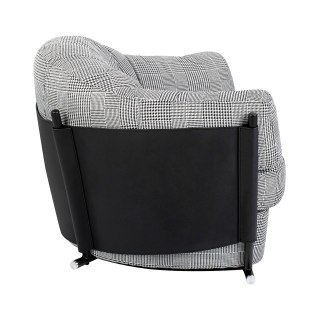 King Home Fotel ROGER biało-czarna pepitka