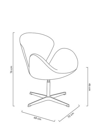 King Home Fotel SWAN WOOL PREMIUM czerwony - wełna, podstawa stal