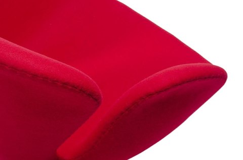 King Home Fotel SWAN WOOL PREMIUM czerwony - wełna, podstawa stal
