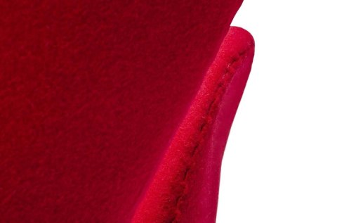 King Home Fotel SWAN WOOL PREMIUM czerwony - wełna, podstawa stal