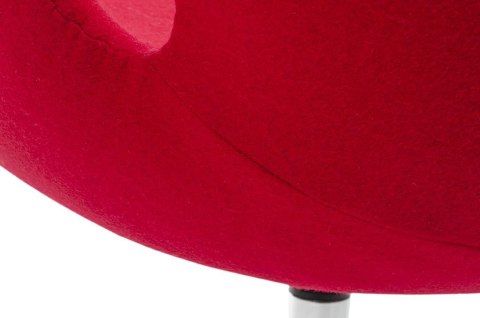 King Home Fotel SWAN WOOL PREMIUM czerwony - wełna, podstawa stal