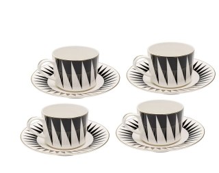 Kare Design KARE komplet 4 filiżanek HARLEQUIN