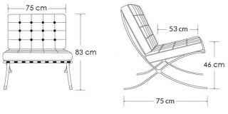 Modesto Design MODESTO fotel BARCELON czarny - ekoskóra, stal polerowana