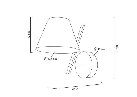 Moosee MOOSEE lampa ścienna MAGO czarna