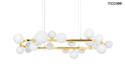Moosee MOOSEE lampa wisząca ALURE OVAL 120 złota/mleczna