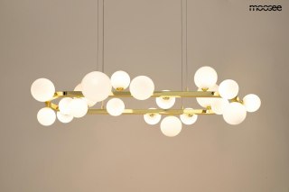 Moosee MOOSEE lampa wisząca ALURE OVAL 120 złota/mleczna