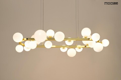 Moosee MOOSEE lampa wisząca ALURE OVAL 120 złota/mleczna
