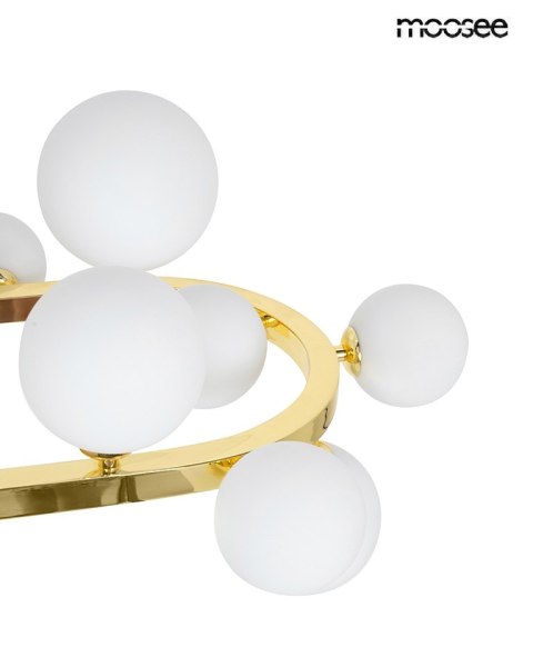 Moosee MOOSEE lampa wisząca ALURE OVAL 120 złota/mleczna