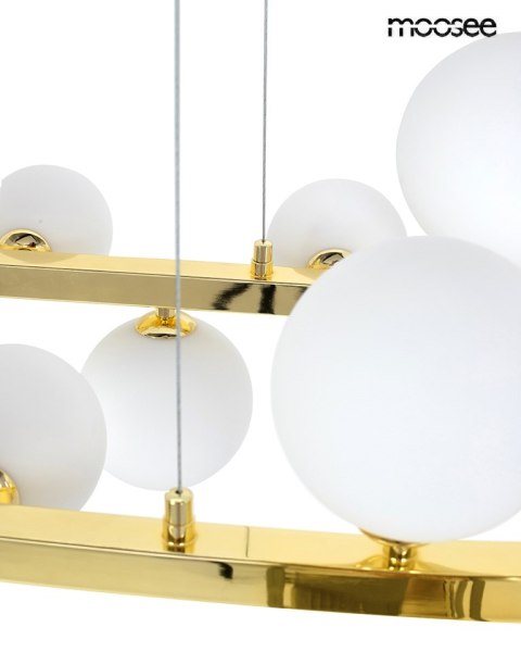 Moosee MOOSEE lampa wisząca ALURE OVAL 120 złota/mleczna
