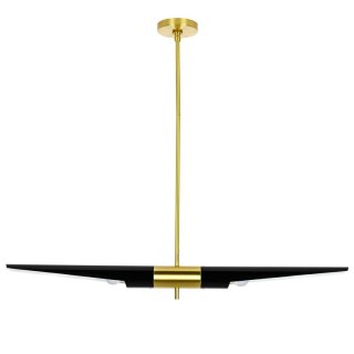Moosee MOOSEE lampa wisząca APOLLO 1 czarna - szczotkowane złoto