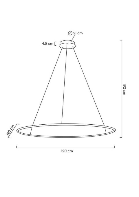 Moosee MOOSEE lampa wisząca RING SLIM 120 złota