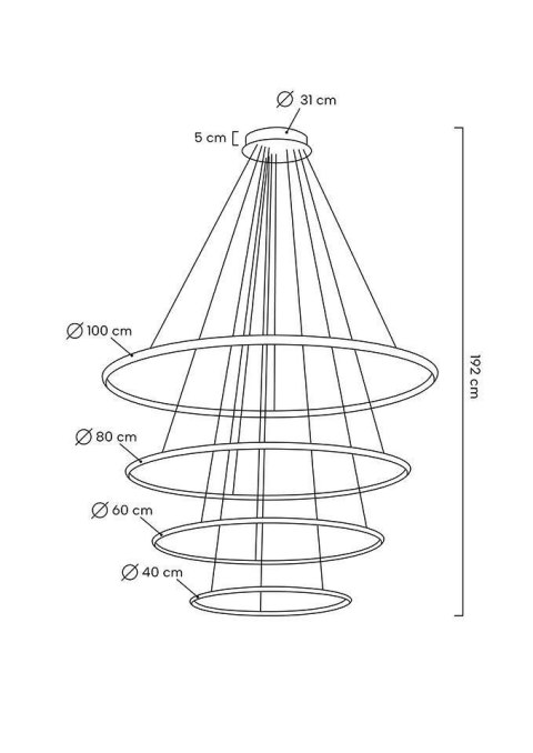 Moosee MOOSEE lampa wisząca RING SLIM M złota