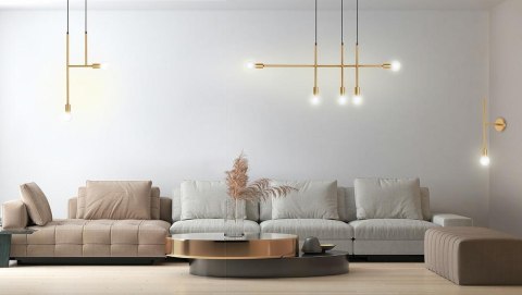 Moosee MOOSEE lampa wisząca RIVA 5 złota