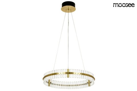 Moosee MOOSEE lampa wisząca SATURNUS 70 złota - LED, kryształ, stal szczotkowana