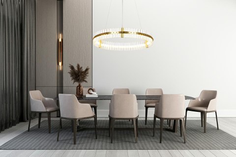 Moosee MOOSEE lampa wisząca SATURNUS 70 złota - LED, kryształ, stal szczotkowana