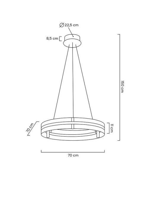 Moosee MOOSEE lampa wisząca SATURNUS 70 złota - LED, kryształ, stal szczotkowana