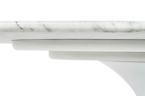 King Home Stół TULIP ELLIPSE MARBLE CARRARA 200 biały - marmur, metal