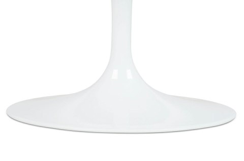 King Home Stół TULIP ELLIPSE MARBLE CARRARA 200 biały - marmur, metal