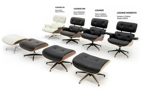 King Home Fotel LOUNGE HM PREMIUM SZEROKI biały - orzech