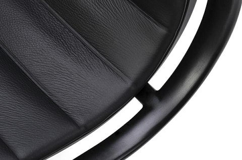 King Home Fotel biurowy BODY PRESTIGE PLUS czarny - skóra naturalna, aluminium