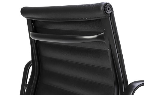 King Home Fotel biurowy BODY PRESTIGE PLUS czarny - skóra naturalna, aluminium